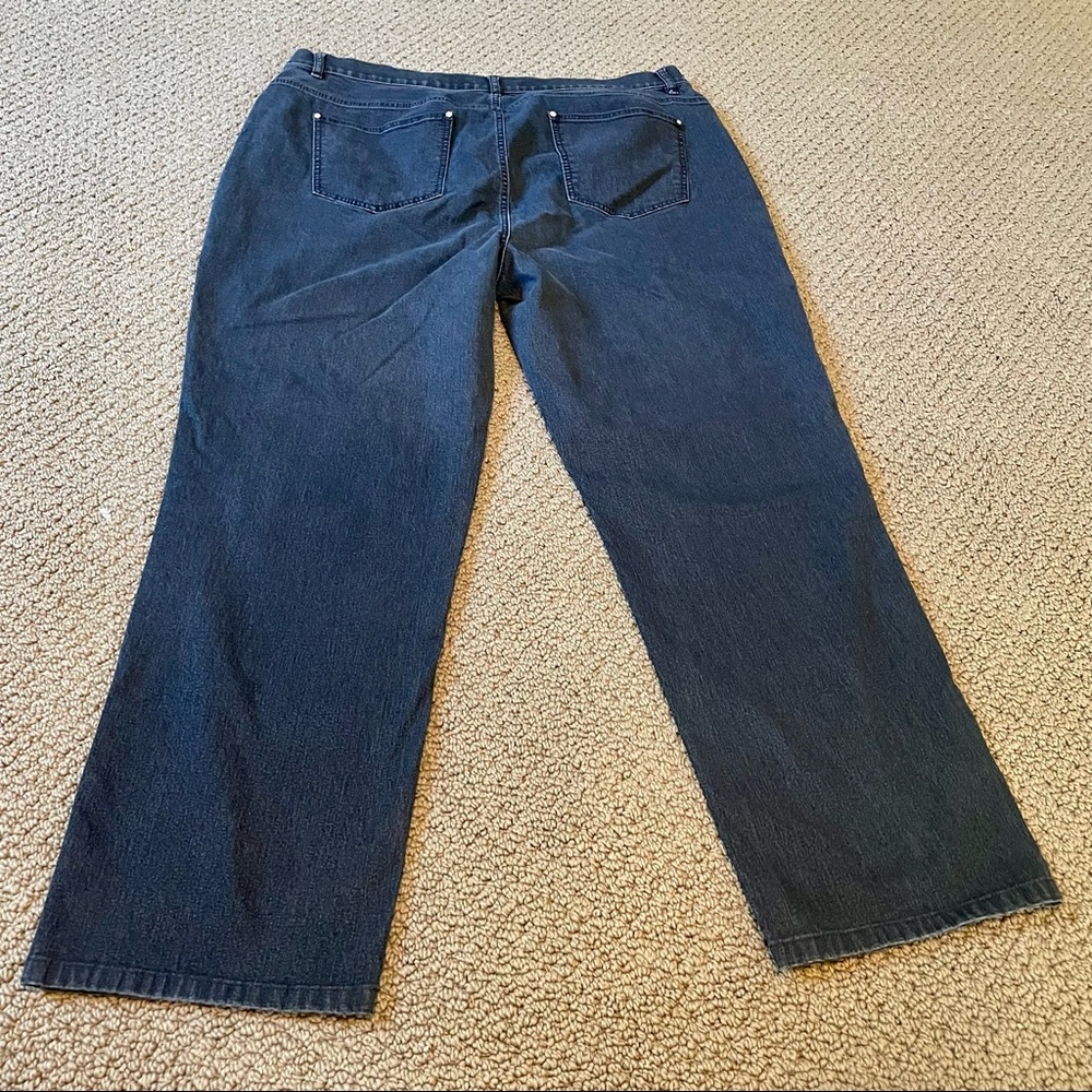 Lafayette 148 NY Thompson High Rise Dark Wash Stretch Denim Blue Jean Women’s 14 - Picture 7 of 15